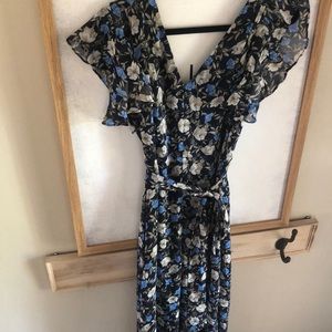 Blue floral pantsuit